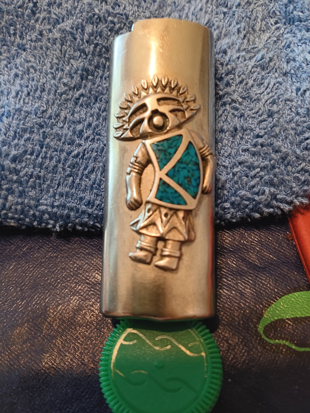 Turquoise Inlay Kokopelli Accent - Native Style Home Accent